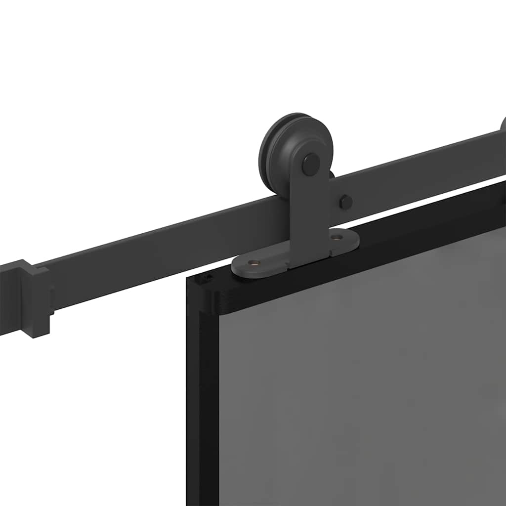 Klizna vrata s priborom 76 x 205 cm kaljeno staklo i aluminij