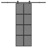 Klizna vrata s priborom 76 x 205 cm kaljeno staklo i aluminij