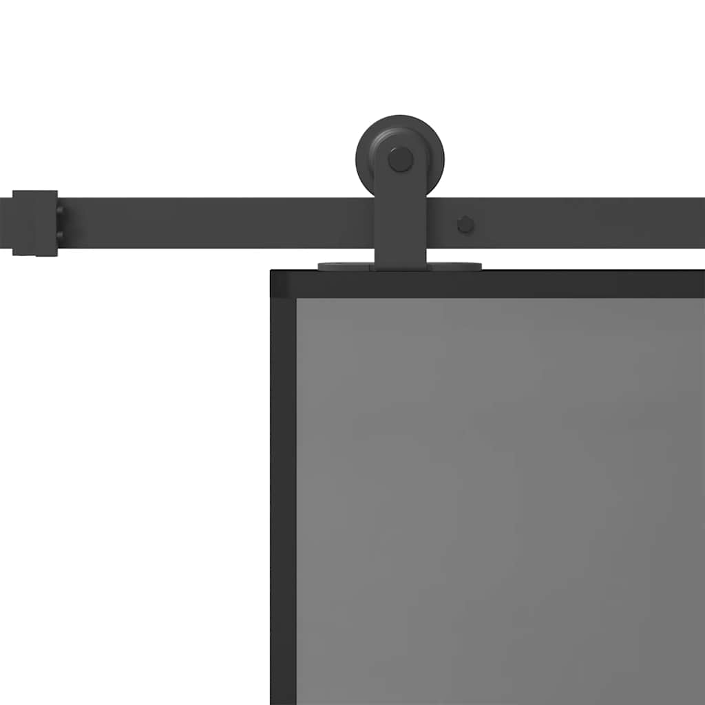 Klizna vrata s priborom 76 x 205 cm kaljeno staklo i aluminij