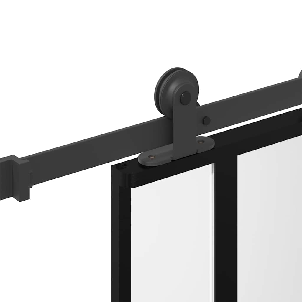 Klizna vrata s priborom 76 x 205 cm kaljeno staklo i aluminij