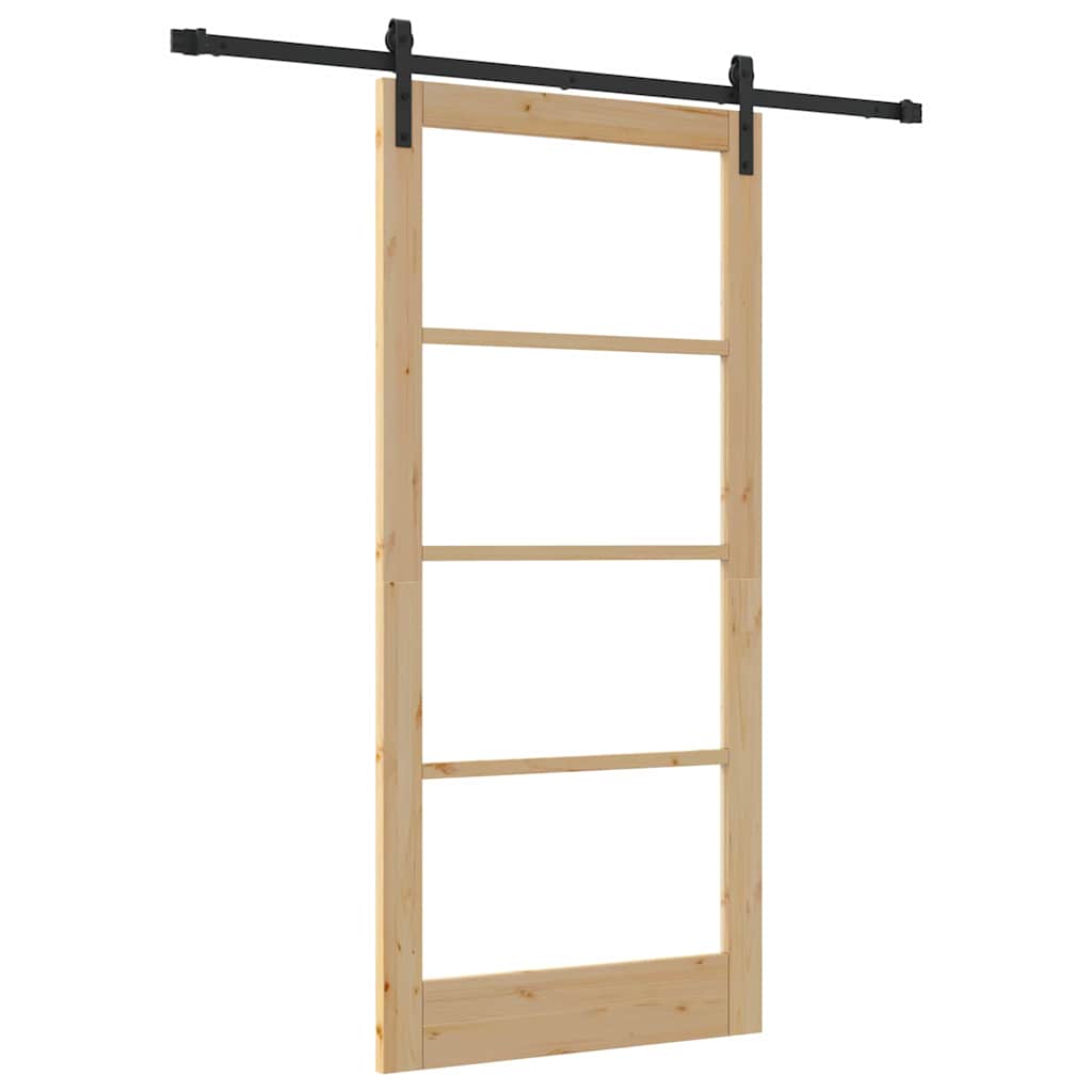 Klizna vrata ORKDAL Prirodna i crna 93 x 202 cm