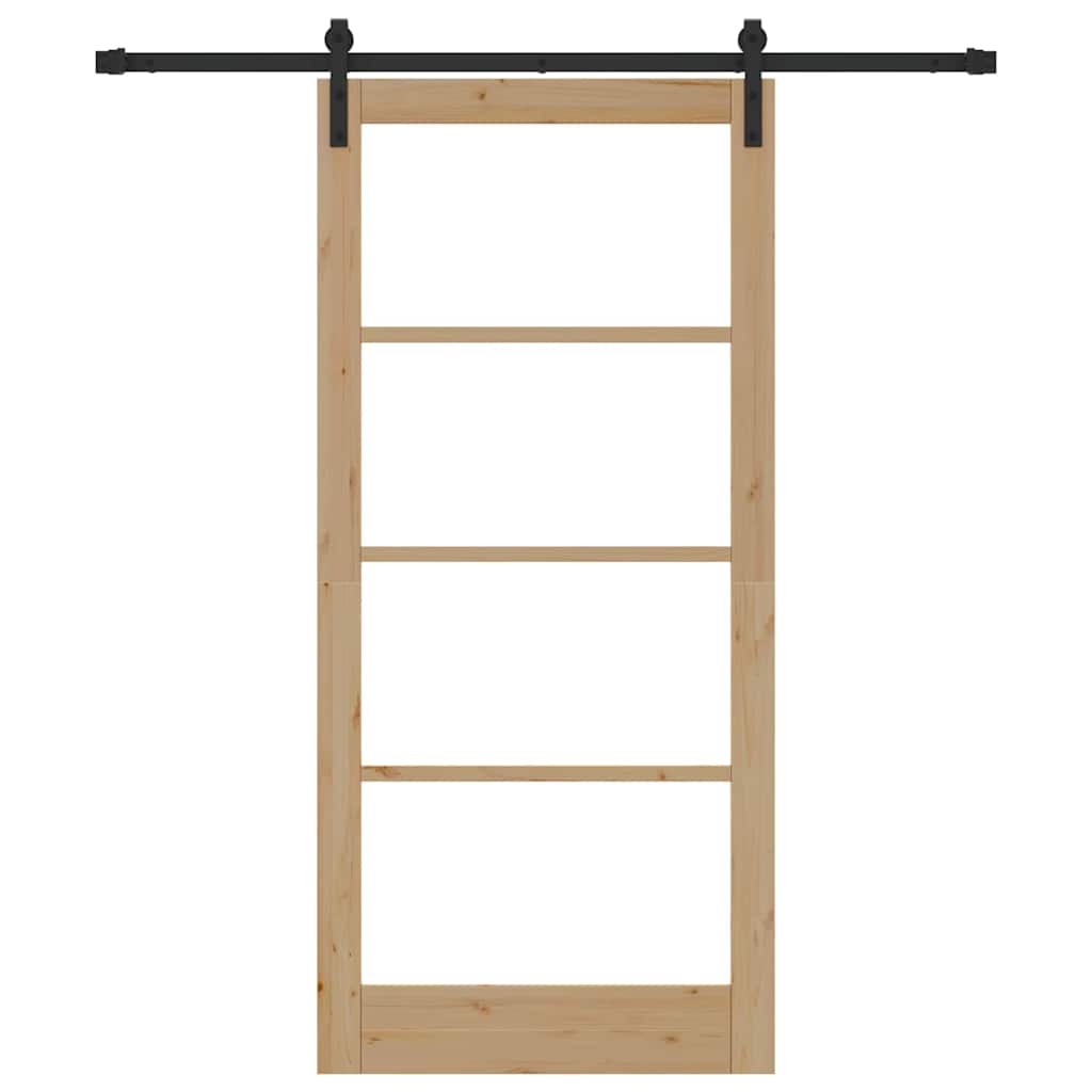 Klizna vrata ORKDAL Prirodna i crna 93 x 202 cm