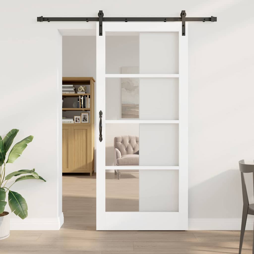 Klizna vrata ORKDAL Bijela i crna 93 x 211 cm