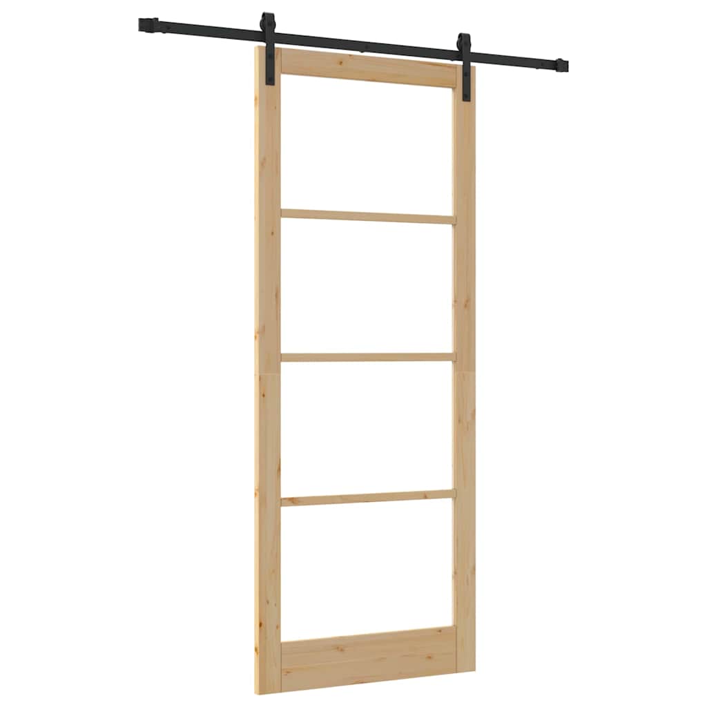Klizna vrata ORKDAL Prirodna i crna 93 x 232 cm