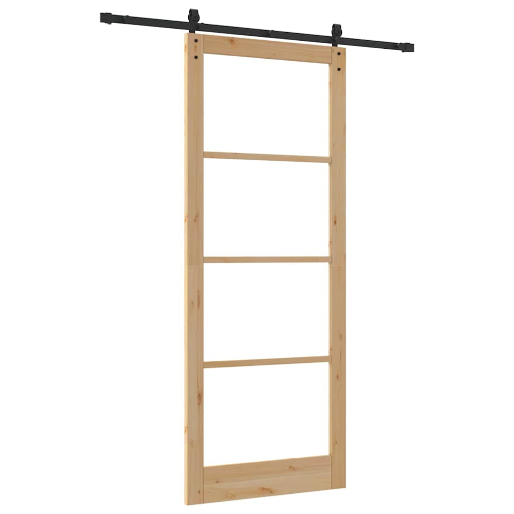 Klizna vrata ORKDAL Prirodna i crna 93 x 232 cm