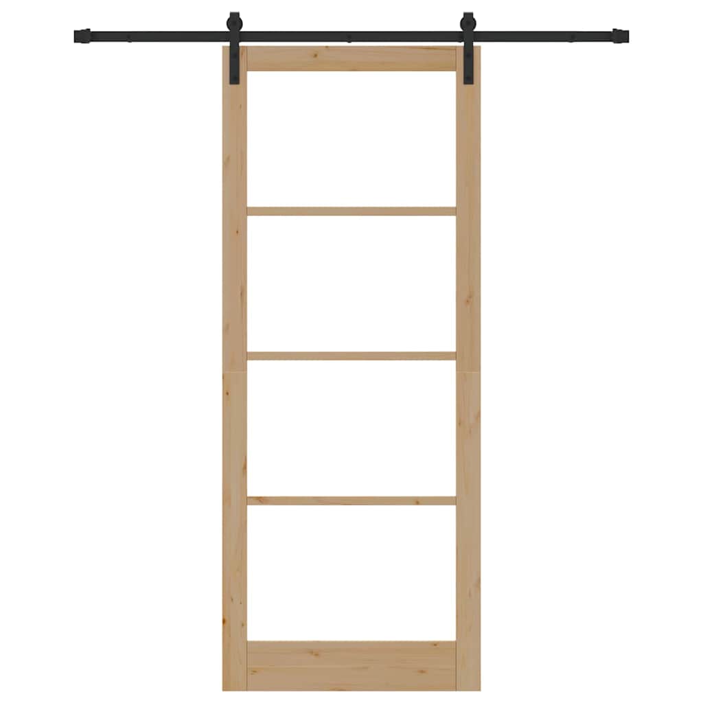 Klizna vrata ORKDAL Prirodna i crna 93 x 232 cm