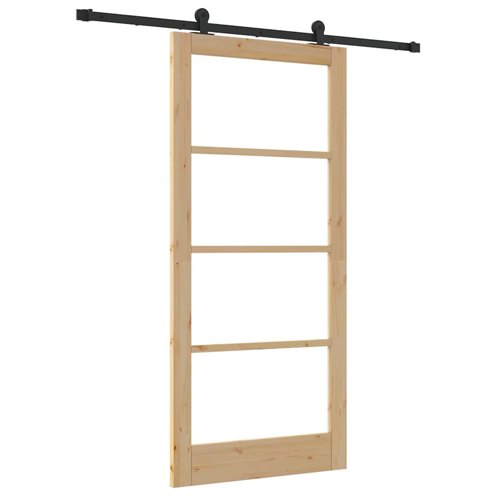 Klizna vrata ORKDAL Prirodna i crna 93 x 202 cm