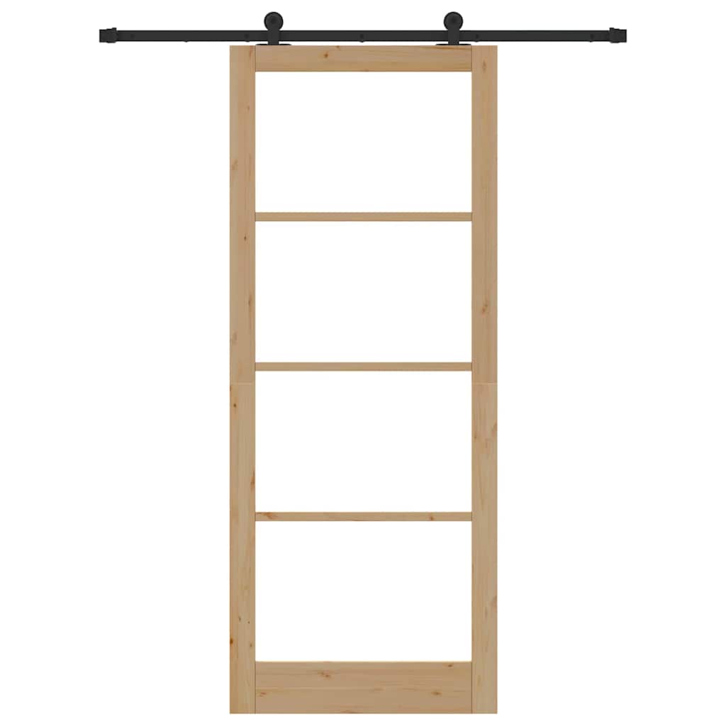 Klizna vrata ORKDAL Prirodna i crna 93 x 232 cm