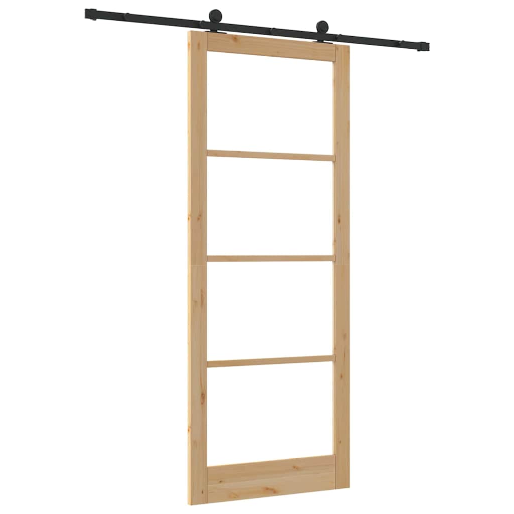 Klizna vrata ORKDAL Prirodna i crna 93 x 232 cm