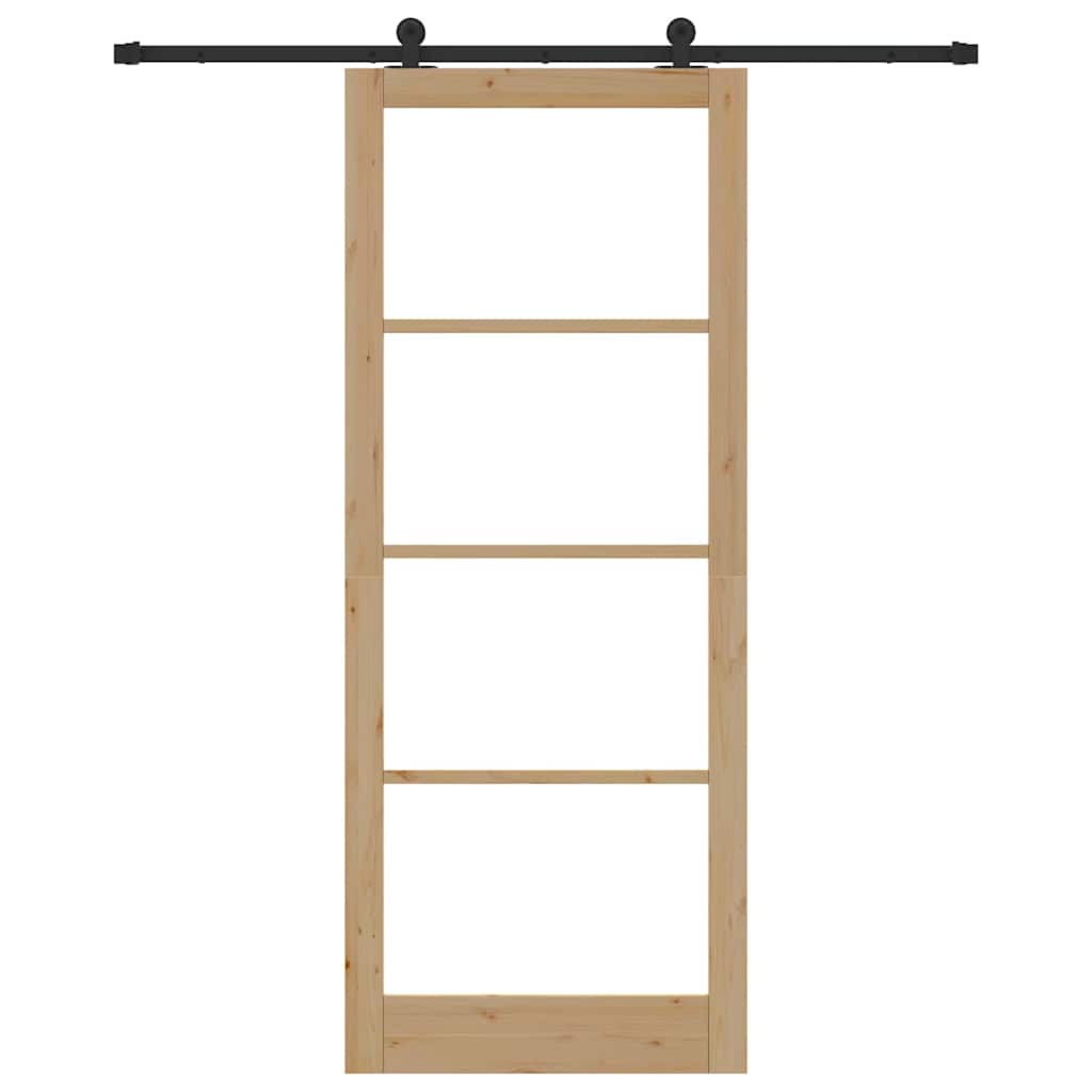 Klizna vrata ORKDAL Prirodna i crna 93 x 232 cm