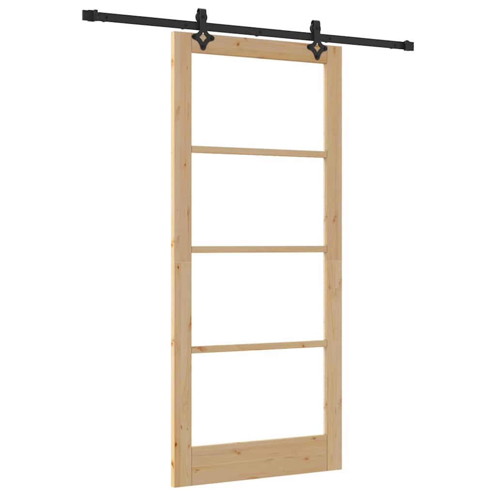 Klizna vrata ORKDAL Prirodna i crna 93 x 211 cm