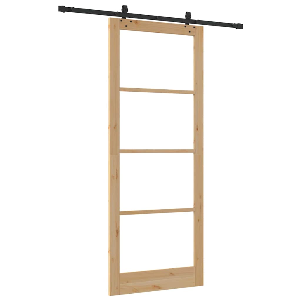 Klizna vrata ORKDAL Prirodna i crna 93 x 232 cm
