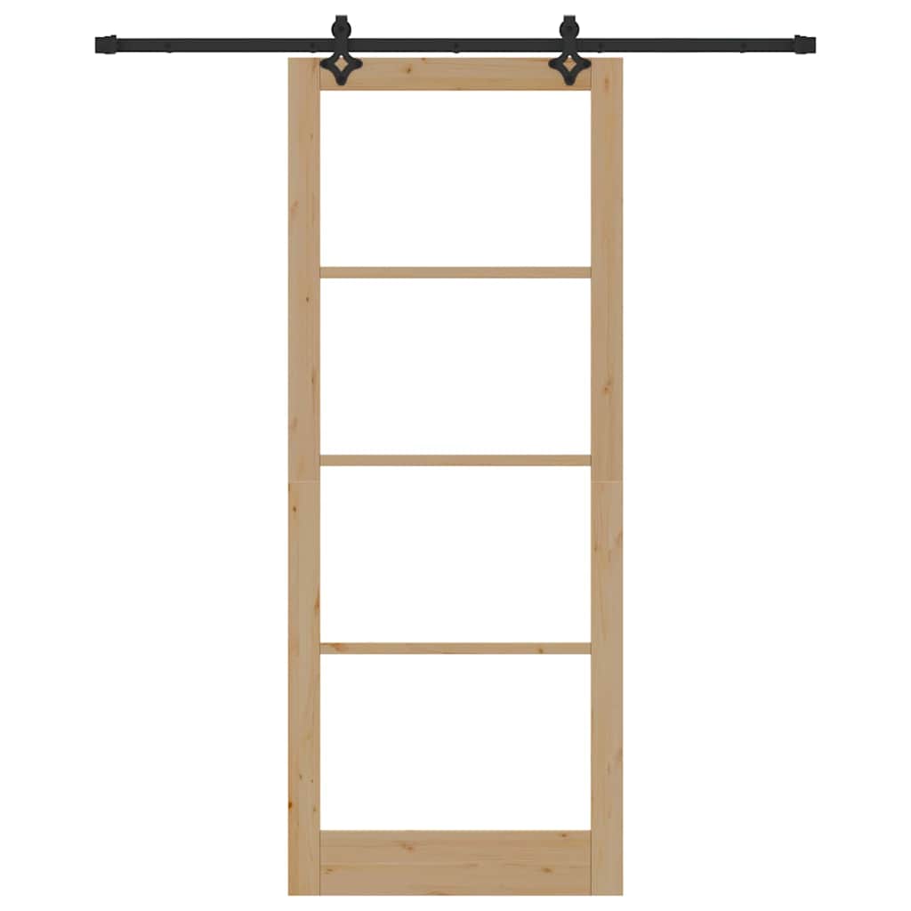 Klizna vrata ORKDAL Prirodna i crna 93 x 232 cm
