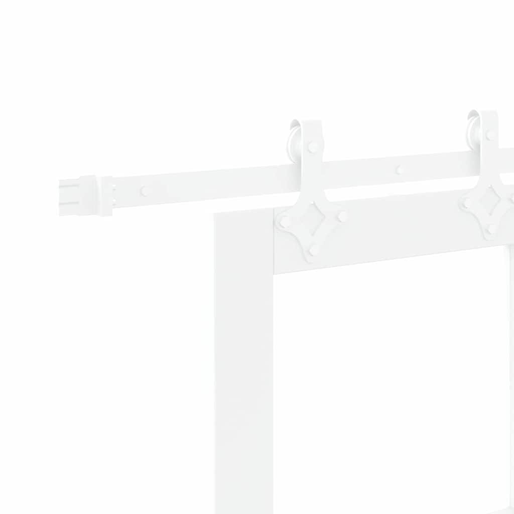 Klizna vrata Bijelo 83 x 211 cm Masivna borovina i staklo
