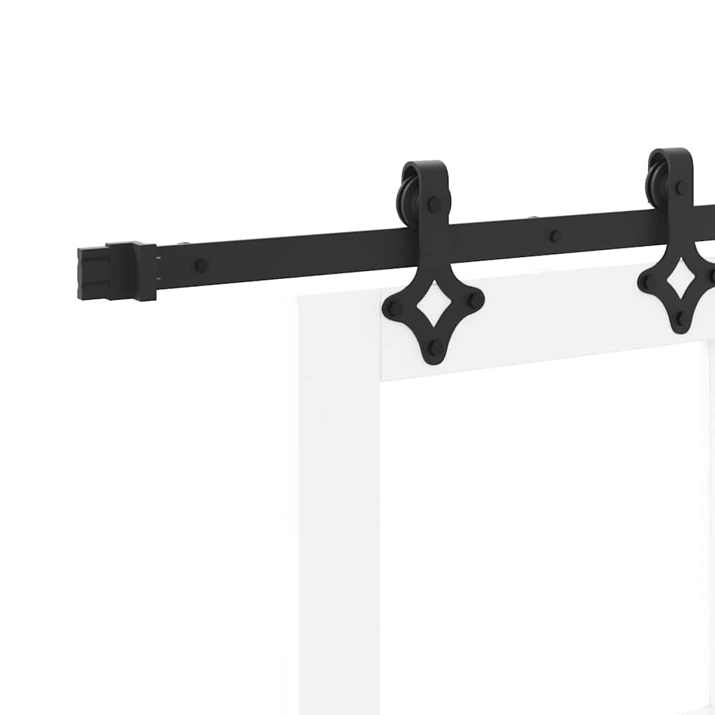 Klizna vrata Bijelo 83 x 202 cm Masivna borovina i staklo