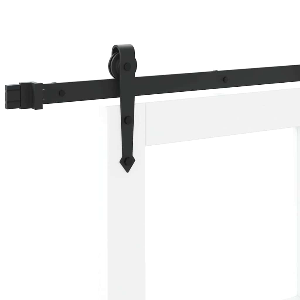 Klizna vrata Bijelo 93 x 211 cm Masivna borovina i staklo
