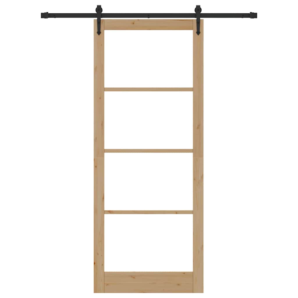 Klizna vrata Prirodna 93 x 232 cm Masivna borovina i staklo