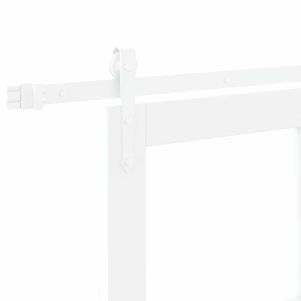 Klizna vrata Bijelo 83 x 202 cm Masivna borovina i staklo