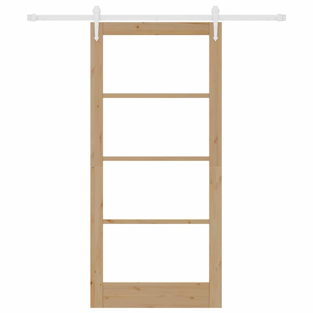 Klizna vrata Prirodna 93 x 202 cm Masivna borovina i staklo