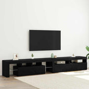 TV ormar 3 pcs Crni hrast 260 x 37 x 40 cm Konstruirano drvo