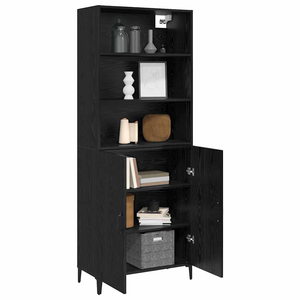 Highboard Crni hrast 69,5 x 32,5 x 180 cm Konstruirano drvo