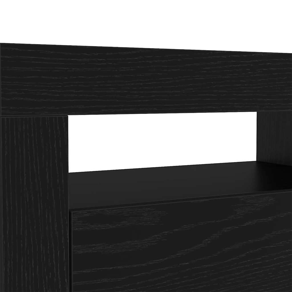 TV ormar 2 pcs Crni hrast 210 x 35 x 40 cm Konstruirano drvo