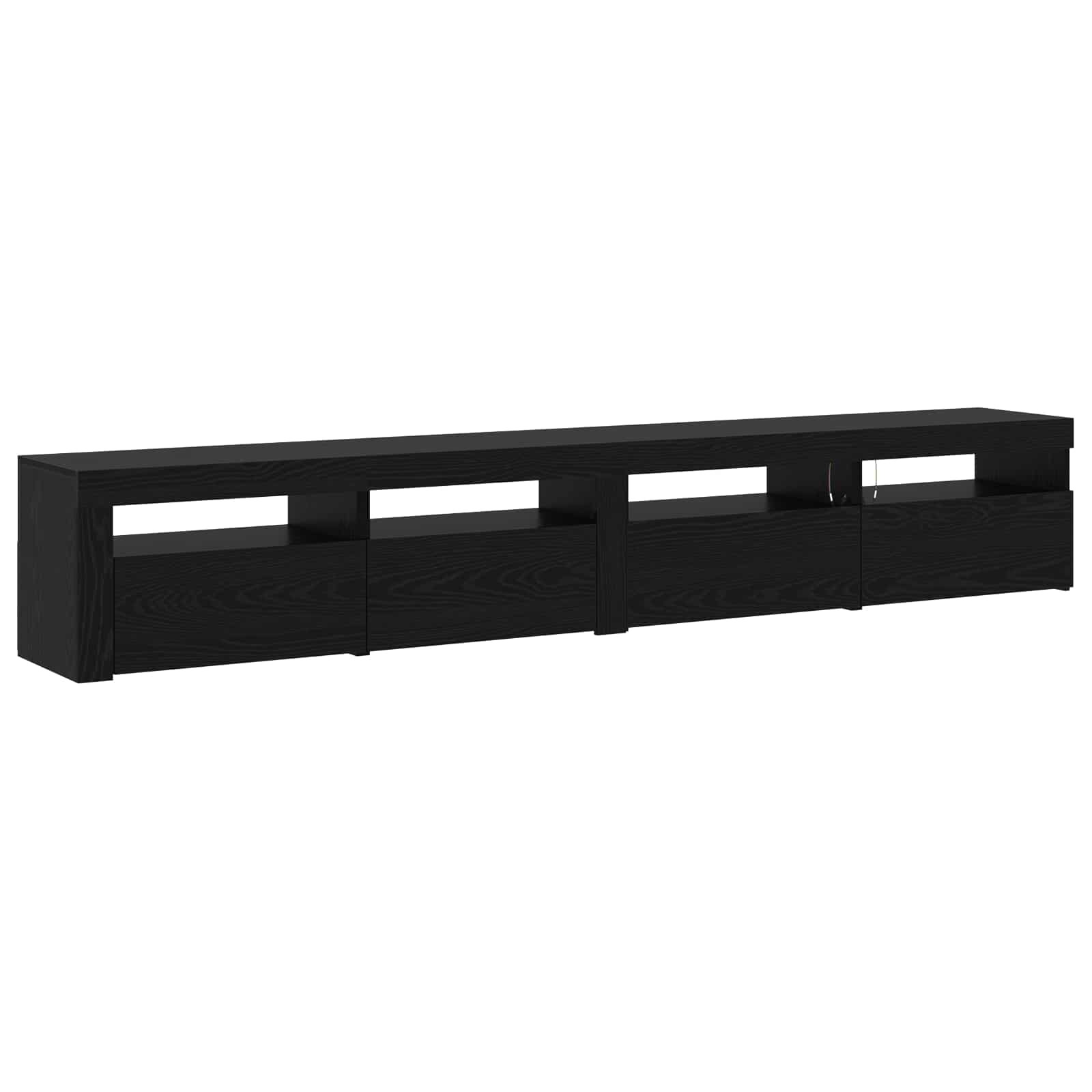 Set TV komoda S LED lampica 3 pcs Crni hrast 240 x 35 x 40 cm