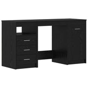 Stol 2 pcs Crni hrast 140 x 50 x 76 cm Konstruirano drvo