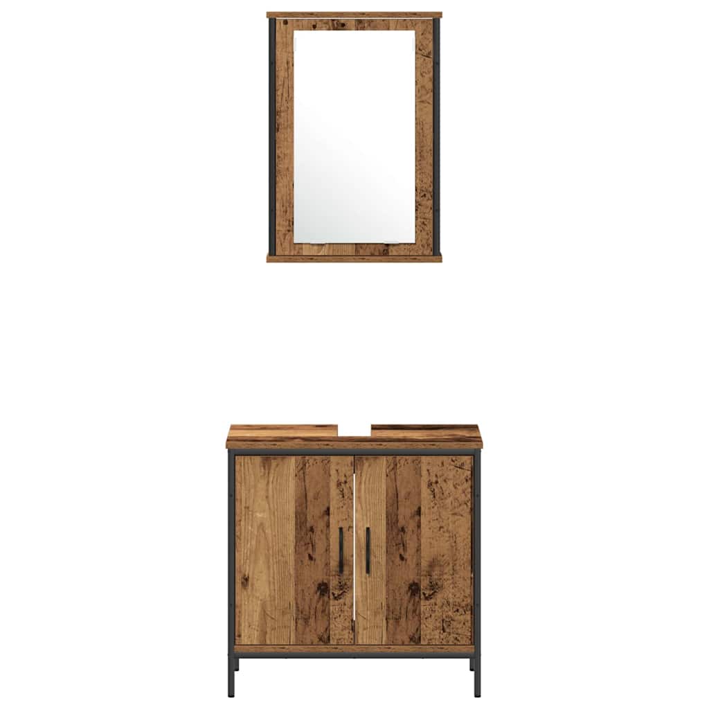 Set namještaja za kupaonicu Zidne 3 pcs Smeđa Konstruirano drvo
