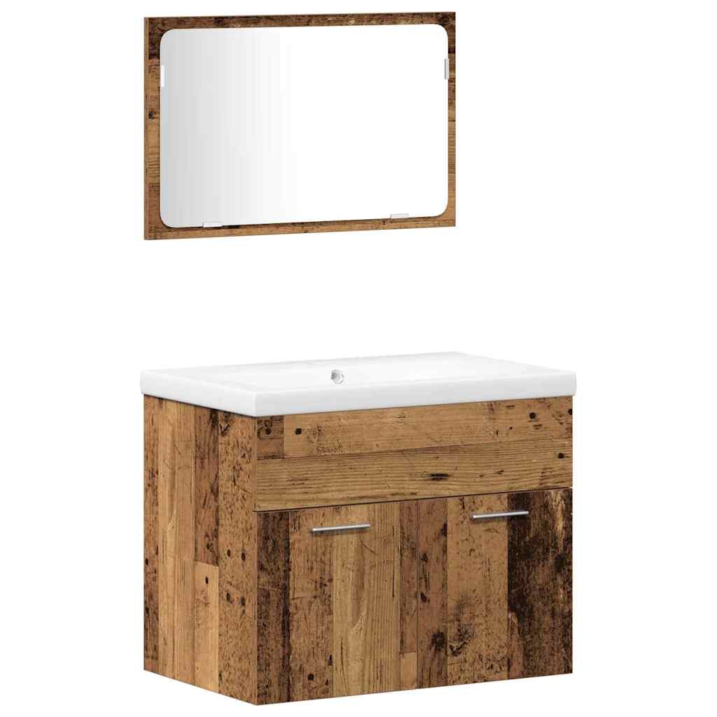 Set namještaja za kupaonicu Zidne 4 pcs Smeđa Konstruirano drvo