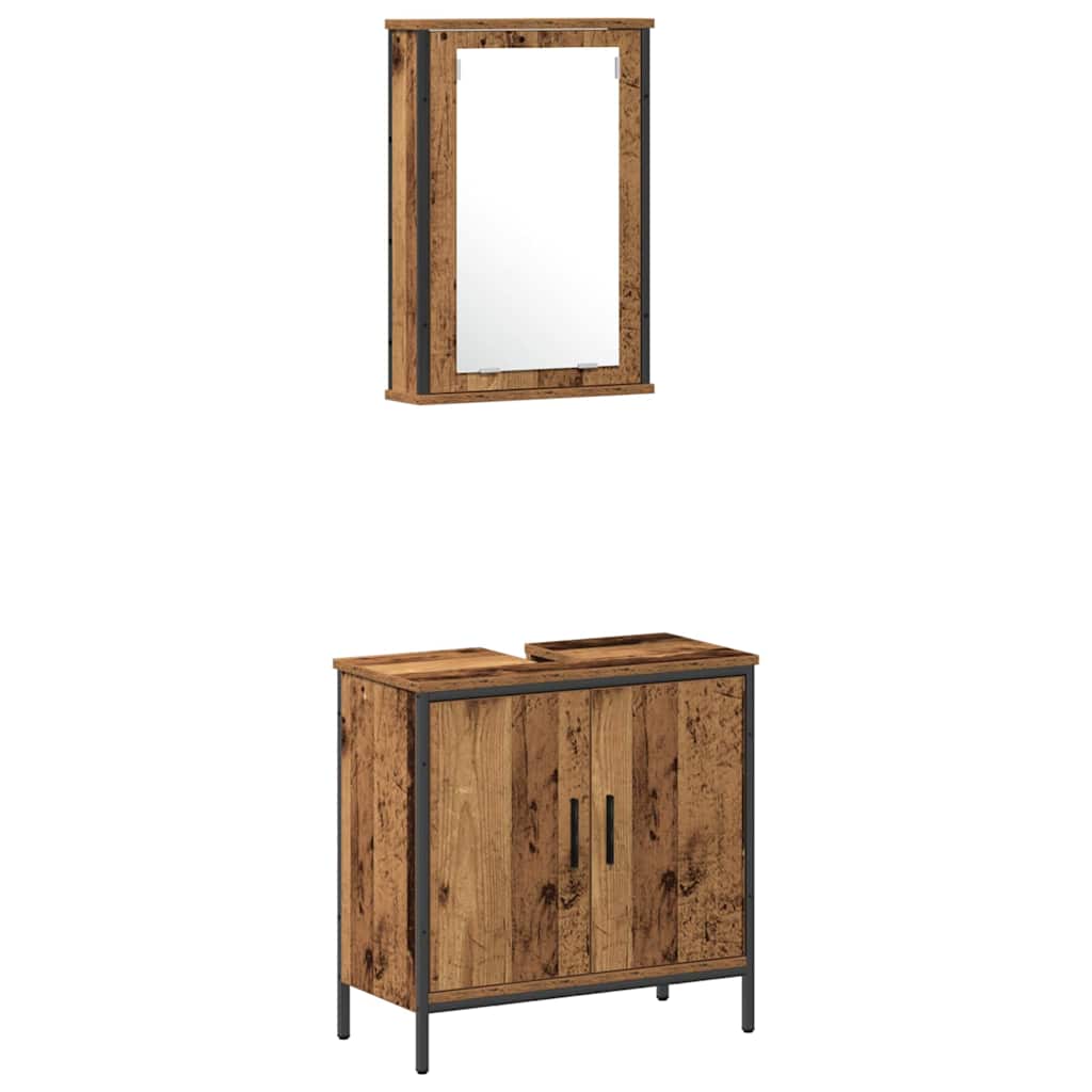 Set namještaja za kupaonicu Zidne 4 pcs Smeđa Konstruirano drvo