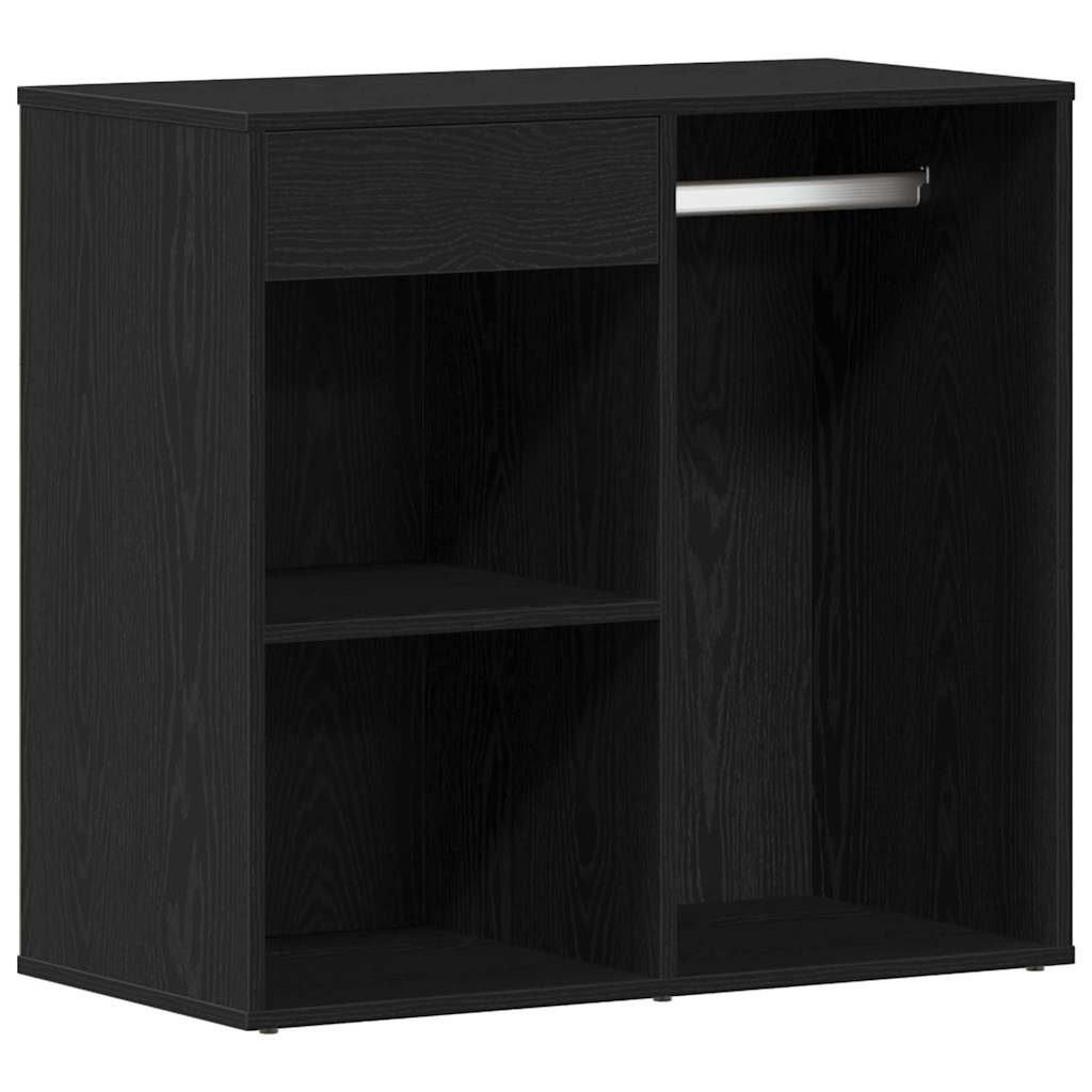 LED Set Toaletnog Stola s ladicama Crni hrast 140 x 40 x 140 cm