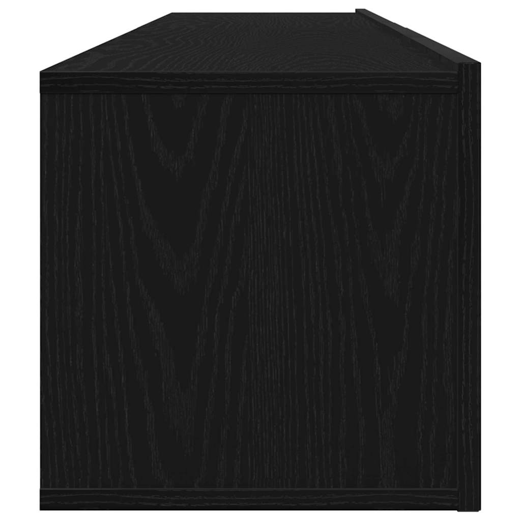 Set TV komoda Zidne 2 pcs Crni hrast Konstruirano drvo
