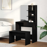Set toaletnog stolića 2 pcs Crni hrast Konstruirano drvo