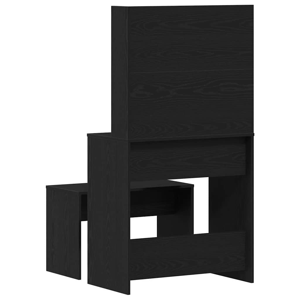 Set toaletnog stolića 2 pcs Crni hrast Konstruirano drvo