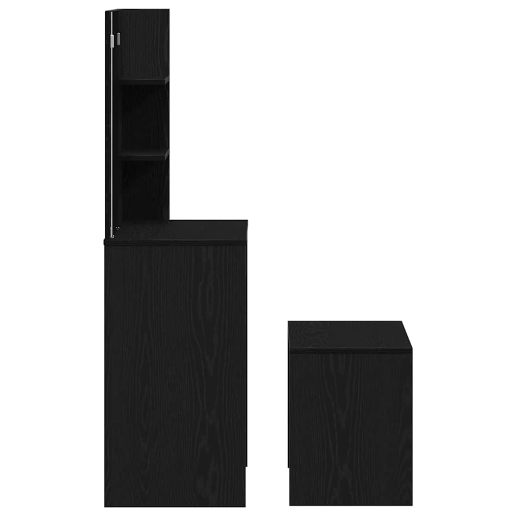 Set toaletnog stolića 2 pcs Crni hrast Konstruirano drvo