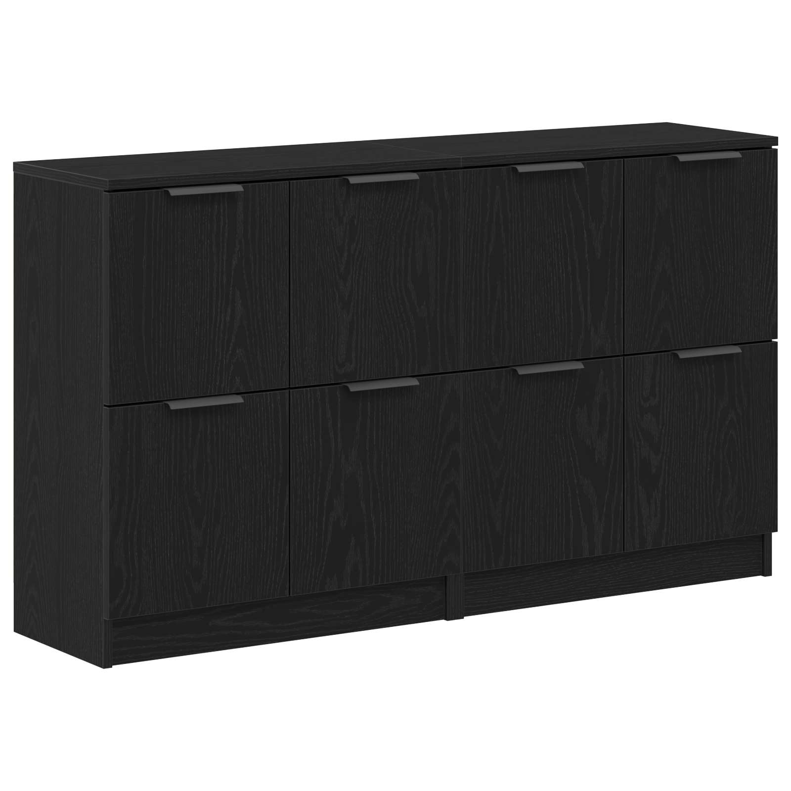Kreveta 2 pcs Crni hrast 60 x 30 x 70 cm Konstruirano drvo