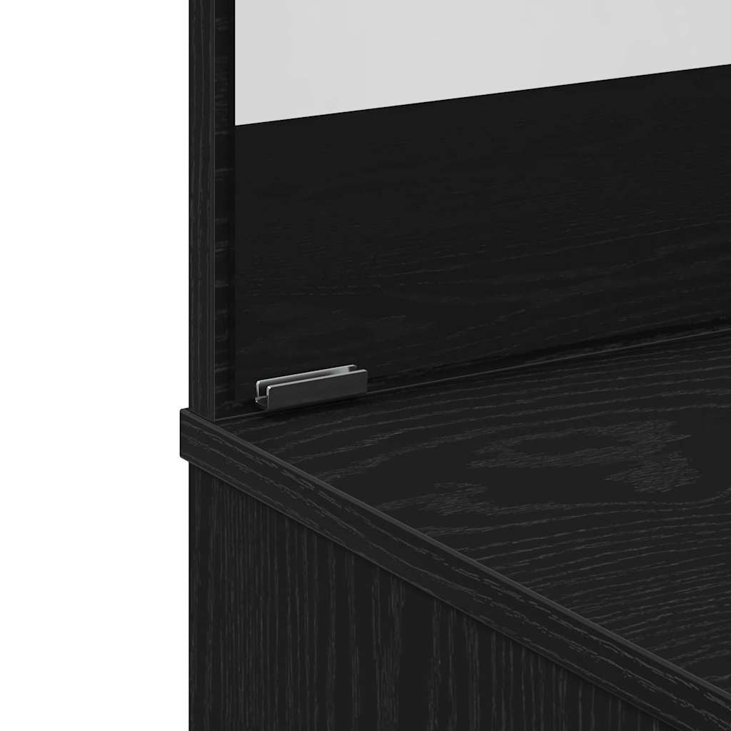 Set toaletnog stolića 2 pcs Crni hrast Konstruirano drvo