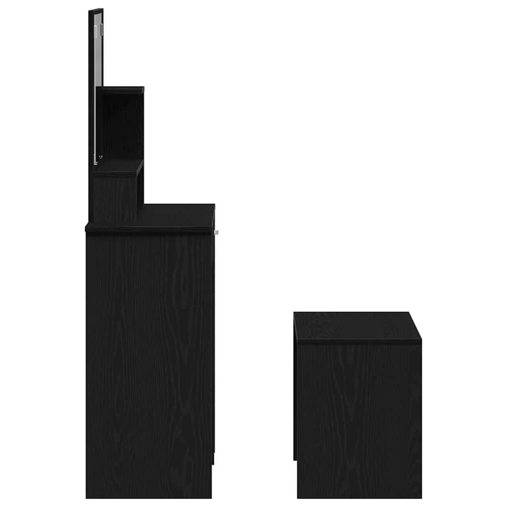 Set toaletnog stolića 2 pcs Crni hrast Konstruirano drvo