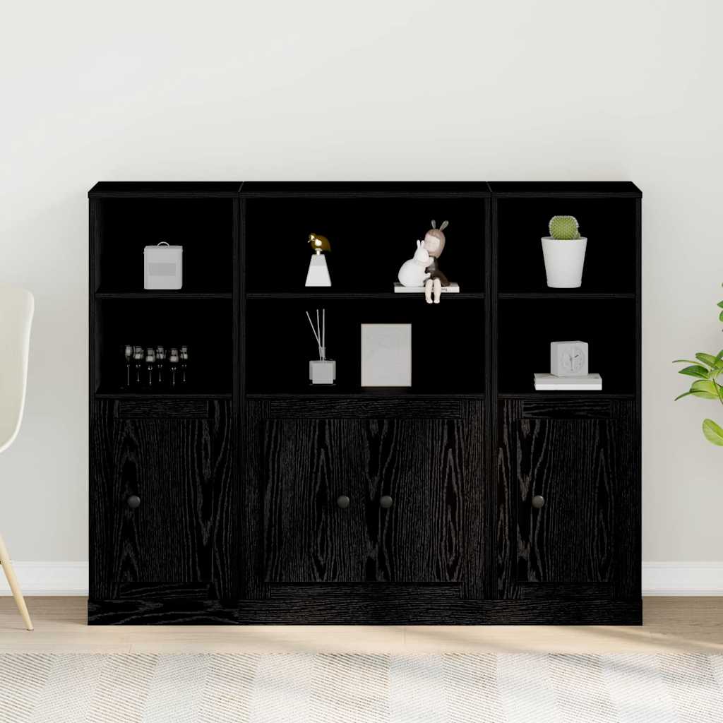 Highboard Crni hrast 132 x 35,5 x 103,5 cm Konstruirano drvo