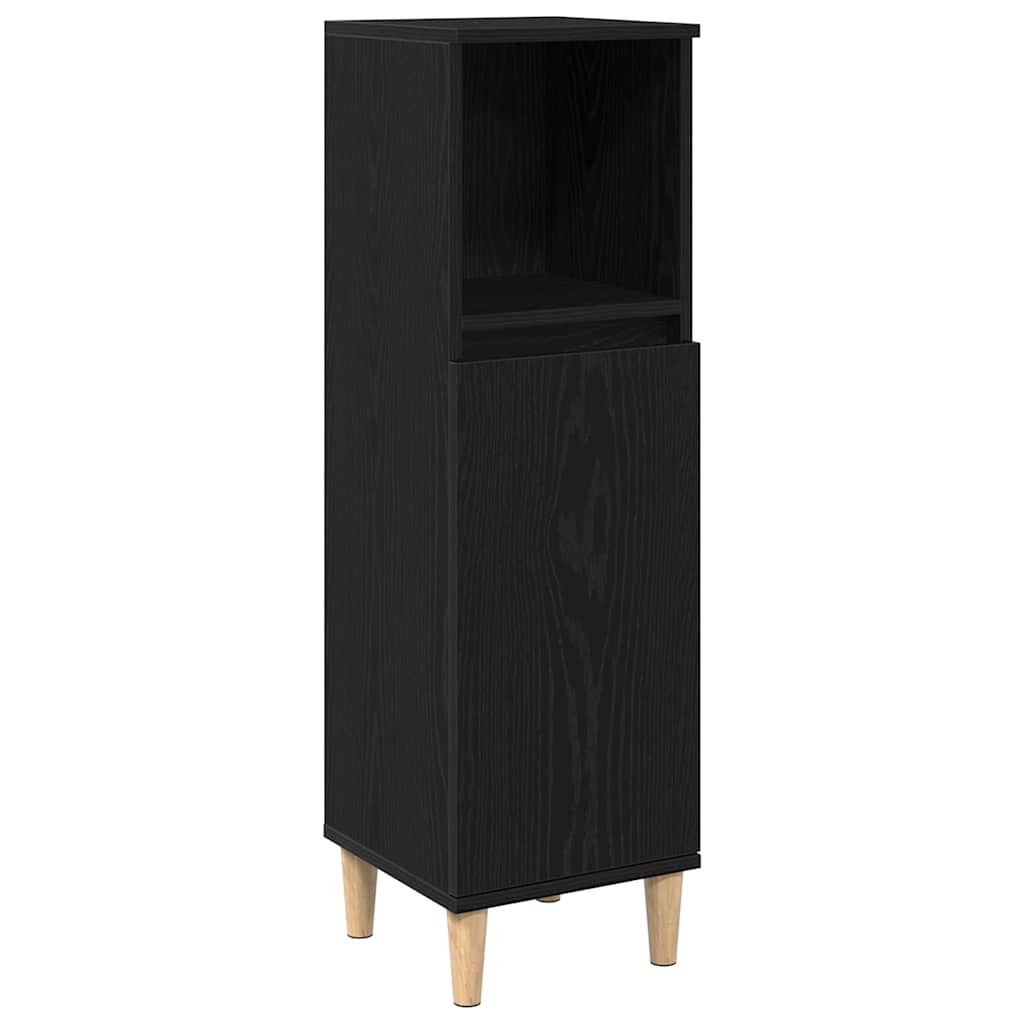 Set namještaja za kupaonicu Zidne s pohranom 3 pcs Crni hrast