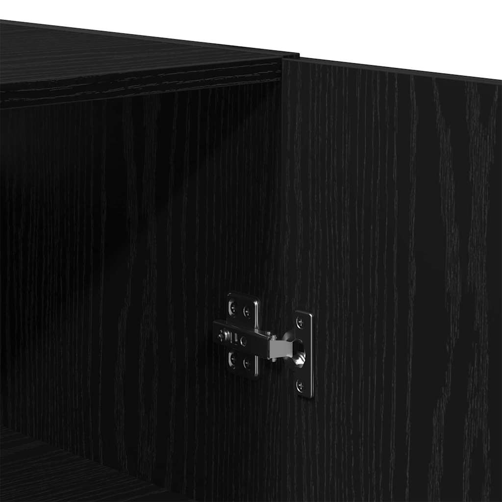 Ormar za montažu na zid 2 pcs Crni hrast 69,5 x 34 x 90 cm