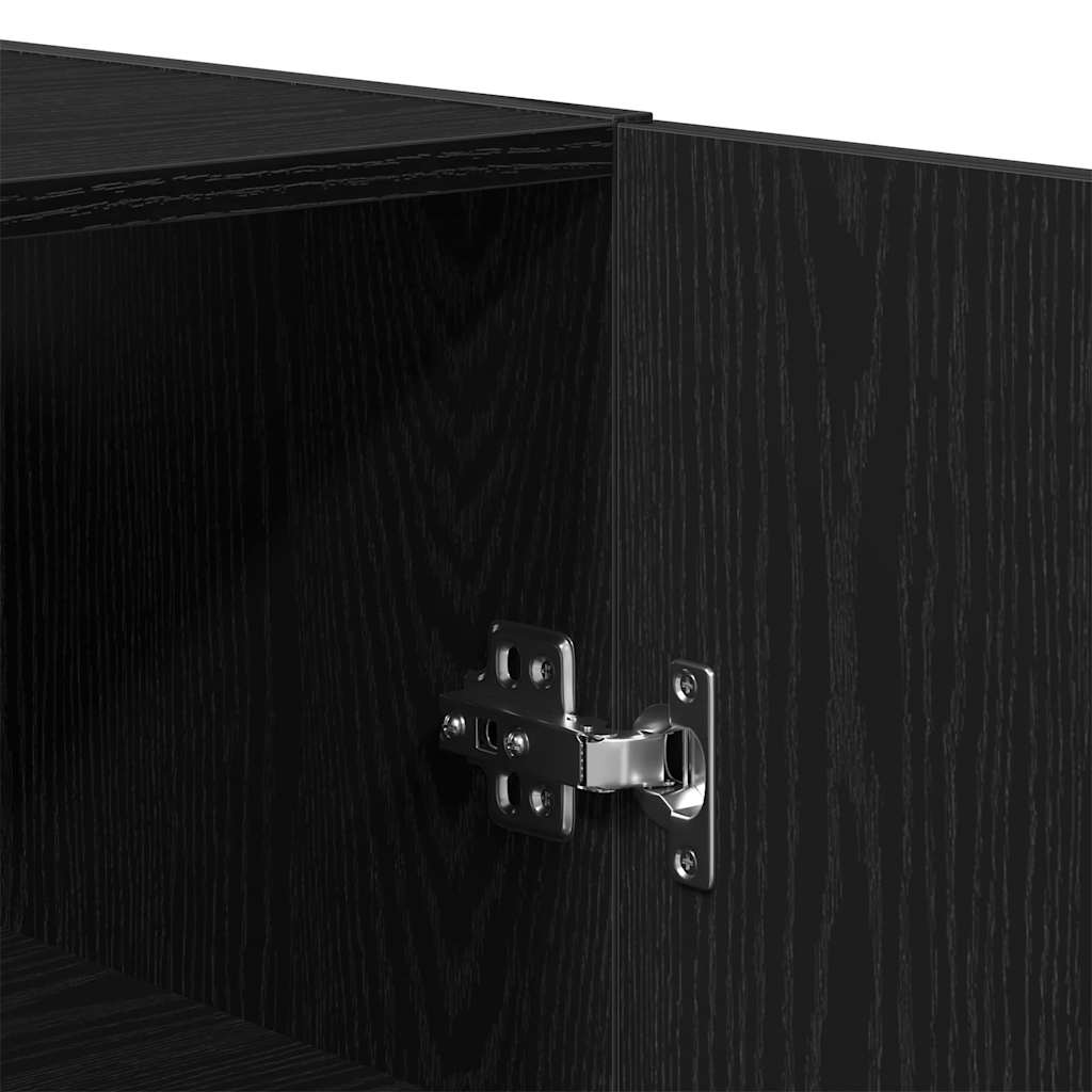 Ormar za montažu na zid 2 pcs Crni hrast 69,5 x 34 x 90 cm