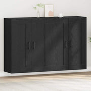 Kabinetski zidni Zidne 2 pcs Crni hrast 69,5 x 34 x 90 cm