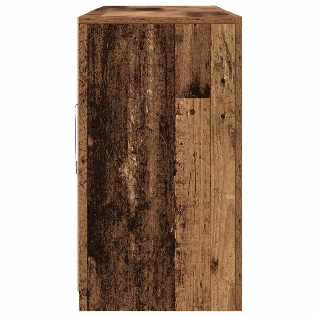 LED komoda Staro drvo 181 x 37 x 67 cm Konstruirano drvo