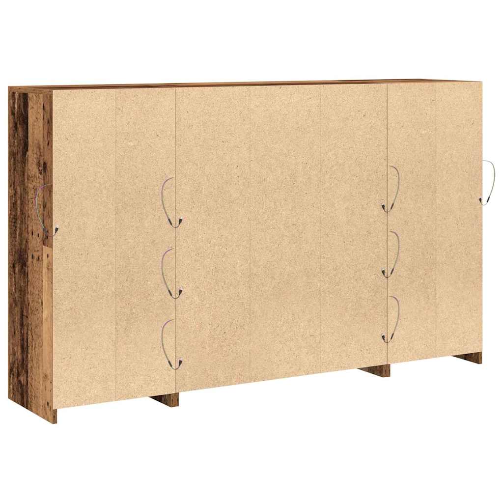 LED komoda Staro drvo 163 x 37 x 100 cm Konstruirano drvo