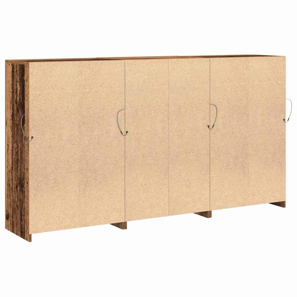 LED komoda Staro drvo 181,5 x 37 x 100 cm Konstruirano drvo