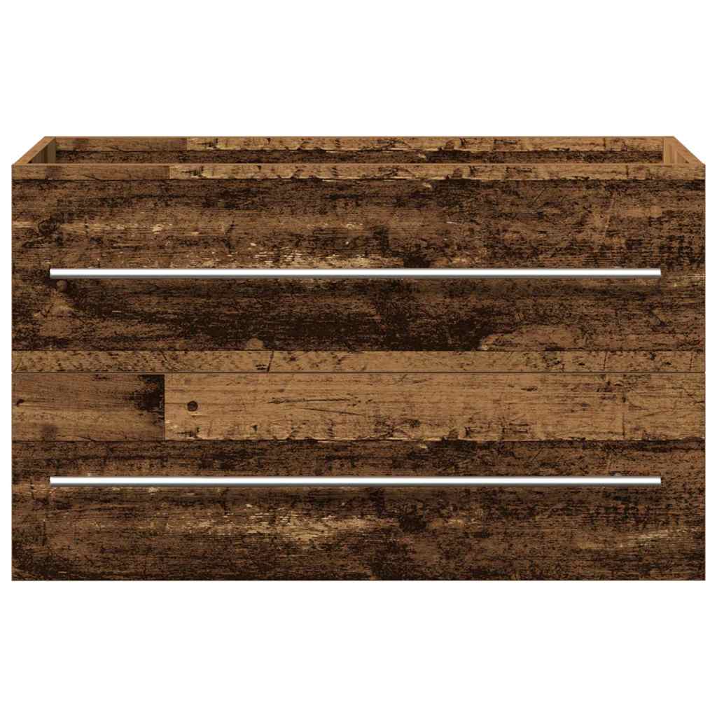 Kupaonski ormarić za sudoper 2 pcs Staro drvo 80 x 38,5 x 48 cm