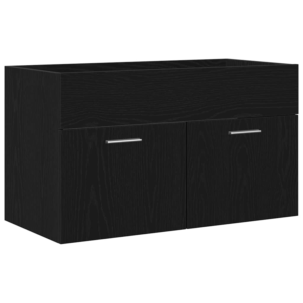 Kupaonski ormar Crni hrast 90 x 38,5 x 46 cm Konstruirano drvo
