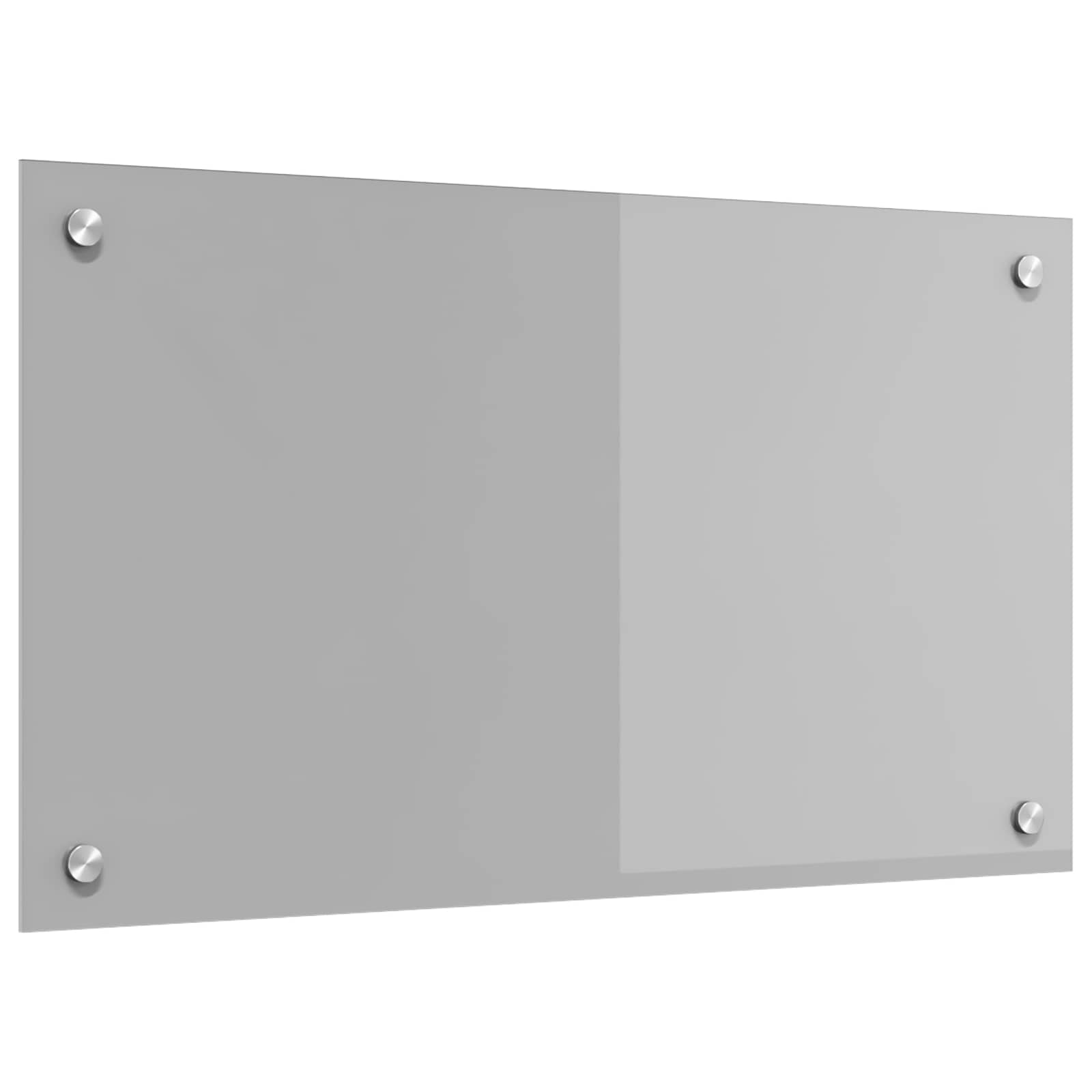 Kuhinjski zid Svijetlo siva 70 x 40 cm Staklo otporno na udarce